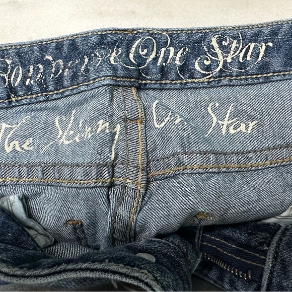 Size 2 Converse Skinny One Star Faded Distressed Back Pocket Silver Rivets - Picture 4 of 4